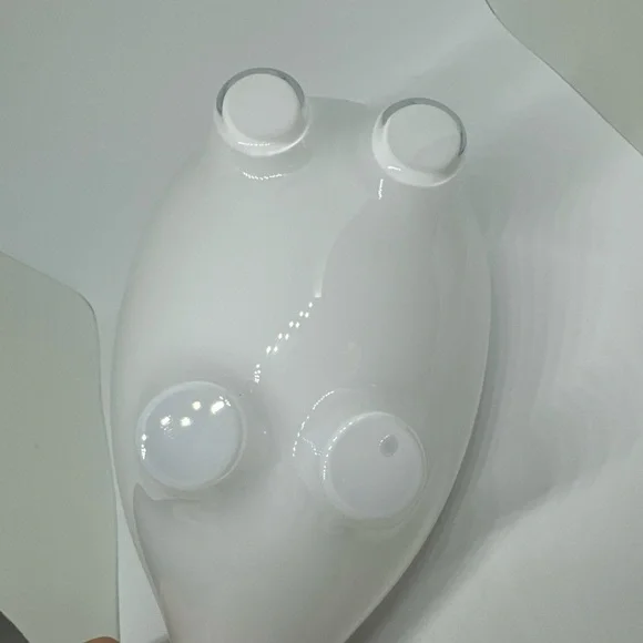 Vintage Iittala Napsu Pig Decanter Valto Kokko Finnish White Glass Design Cork